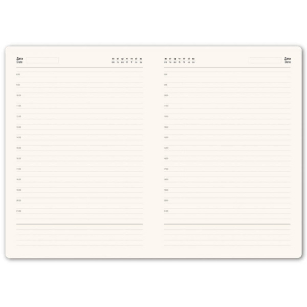 Ежедневник недатированный Shady, А5,  бежевый, кремовый блок в линейку, светло-коричневый обрез