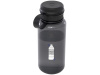 Спортивная бутылка Ryder из переработанного ПЭТ-пластика объемом 900 мл с многофункциональной крышкой, сертифицированная RCS - сплошной черный