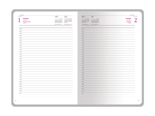 Ежедневник датированный А5 Sidney Nebraska на 2026 год, с золотым срезом и уголками