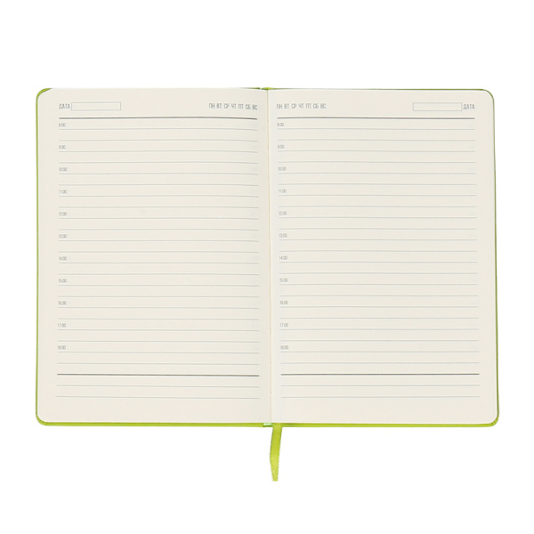 Ежедневник A5 недатированный Dear в твёрдом переплёте, салатовый