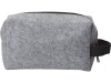 Косметичка из РПЕТ фетра с ручкой Felt, серый с черным
