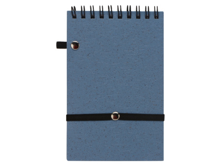 Блокнот Toledo S с шариковой ручкой из пшеницы и пластика