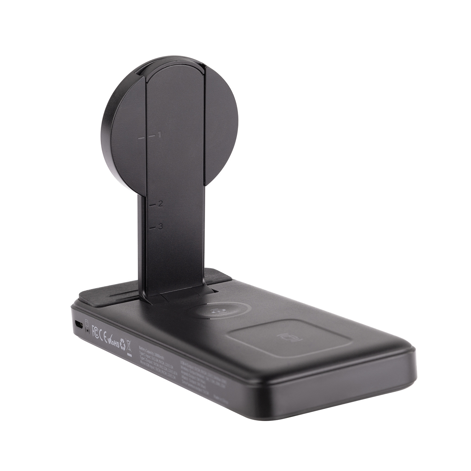 Беспроводная зарядная (20W/15W) станция-пауэрбэнк "Slider" 10000 mAh для смартфонов, наушников, часов, с подвижным зарядным блоком Беспроводная зарядная (20W/15W) станция-пауэрбэнк "Slider" 10000 mAh для смартфонов, наушников, часов, с подвижным зарядным блоком