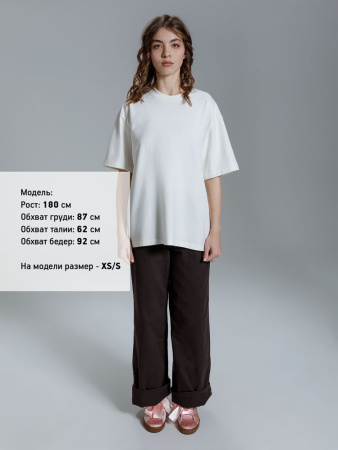 Футболка оверсайз Kangas, белая, XS/S