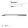 РУЧКА  "BERGAMO" ШАРИКОВАЯ АВТОМАТИЧЕСКАЯ, МЕТАЛЛИЧЕСКИЙ КОРПУС СЕРЕБРЯНЫЙ 0.7 ММ, СИНЯЯ