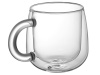Кружка с двойными стенками с широкой ручкой Fog, прозрачный