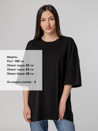 Футболка унисекс оверсайз Crosstown, черная, размер XXL