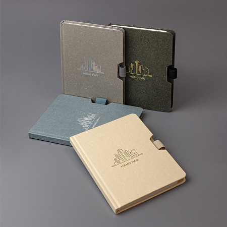 Блокнот MEMO, размер 130*170 мм, черный, блок в клетку