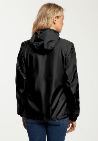 Ветровка женская Fastplant черная, размер XXL