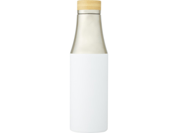 Hulan Бутылка объемом 540 мл с вакуумной изоляцией из меди и бамбуковой крышкой, белый