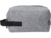 Косметичка из РПЕТ фетра с ручкой Felt, серый с черным
