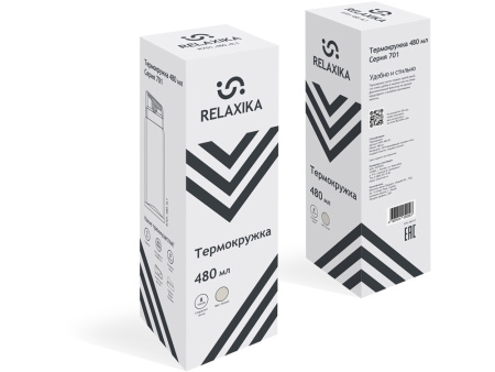 Термокружка Relaxika 701 (0,48 литра), белая (без лого)