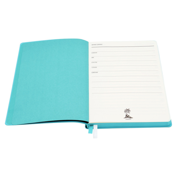 Ежедневник A5 недатированный Gabby в мягком переплёте, бирюзовый