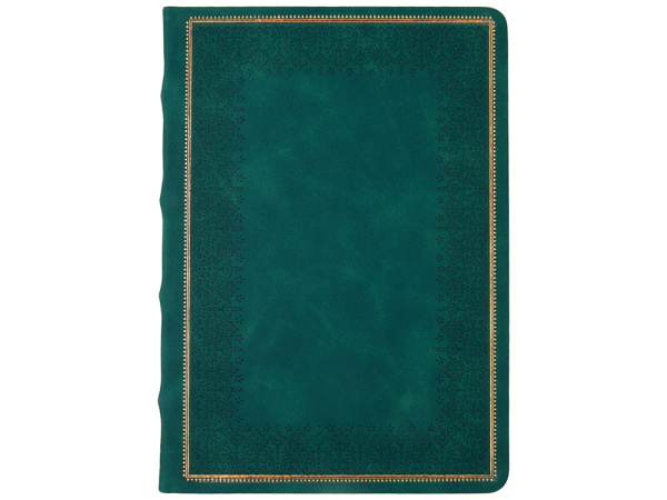 Ежедневник недатированный А5 Royal, зеленый с бронзовым срезом