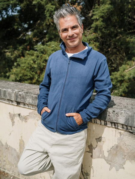 Куртка флисовая мужская Helsinki, темно-зеленая, размер S