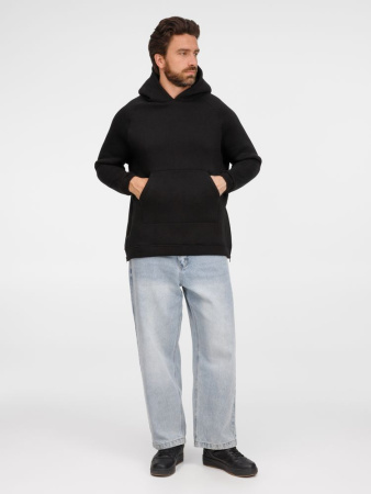 Худи унисекс оверсайз Easy Street, черное, размер XL/XXL