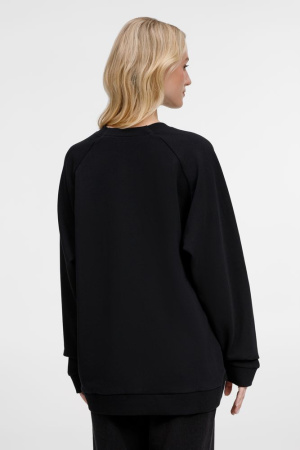 Свитшот унисекс Avenu, черный, размер XS/S