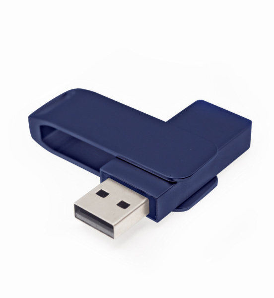 Флеш накопитель Bergamo, USB 2.0 16GB, металл, темно-синий