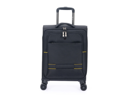 Чемодан TORBER БРОСНО, чёрный, нейлон 600D, 36,5 х 20 х 54 см, 32 л