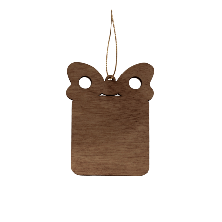 Ёлочная игрушка Подарочек (белый с золотым )