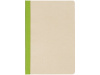 Блокнот А5 из переработанного тростника и RPET Adiantum, 80 листов, гибкая обложка, зеленое яблоко