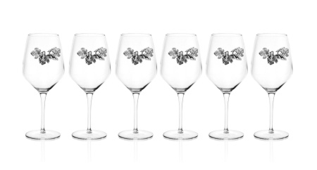 Комплект бокалов для красного вина 6 шт  UVA BLACK в подарочной упаковке