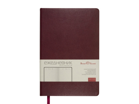 Ежедневник недатированный А5 Loft, бордовый