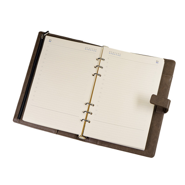 Ежедневник недатированный Coach, B5, коричневый, кремовый блок, подарочная коробка