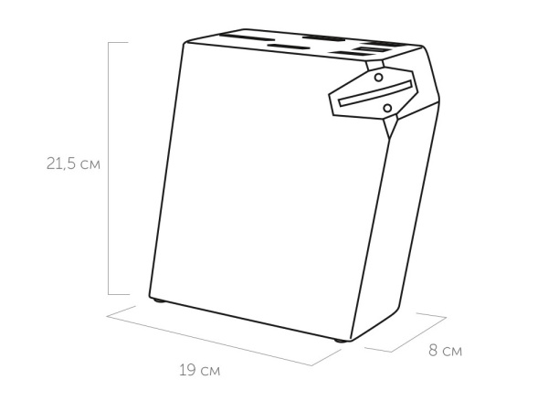 Набор из 5 кухонных ножей, ножниц и блока для ножей с ножеточкой URSA