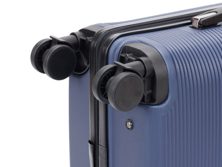 Чемодан TORBER ОНЕГА, синий, ABS-пластик, 59,5 х 39,5 х 24 см, 46 л