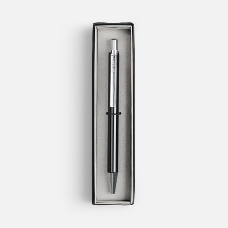 Ручка шариковая Arvent Glossy в футляре, черная