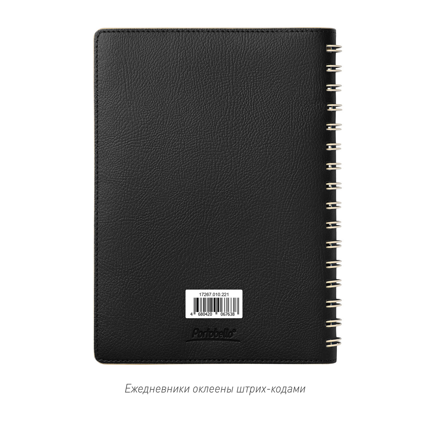 Ежедневник Vista недатированный, черный/красный