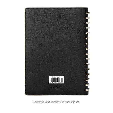 Ежедневник Виста (Vista) недатированный, черный/бежевый