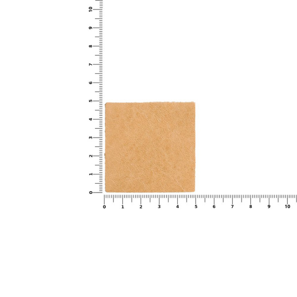 Лейбл кожаный Pasek, L, бежевый