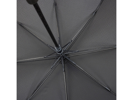 Зонт трость мужской TORBER, полуавтомат, черный, каркас файбергласс, эпонж, пластиковая ручка, диаметр 120 см