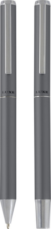 Подарочный комплект из шариковой ручки и ручки-роллера Lucetto (серый)