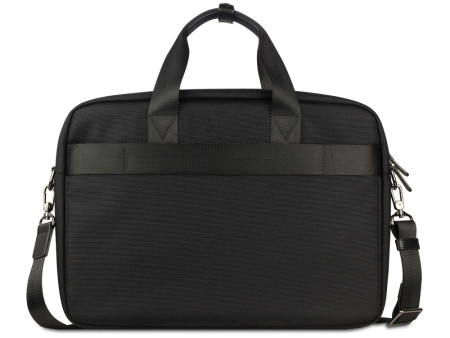 Портфель мужской BUGATTI НЕРО | NERO 15'', чёрный, нейлон 1680D/кожа, 42х10х30 см