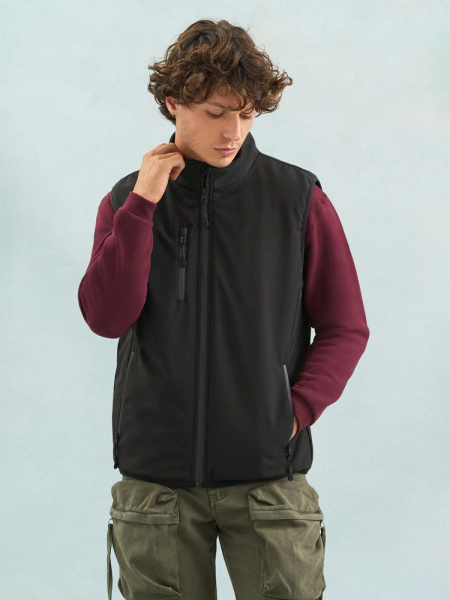 Жилет софтшелл унисекс Falcon BW, темный хаки, размер XS