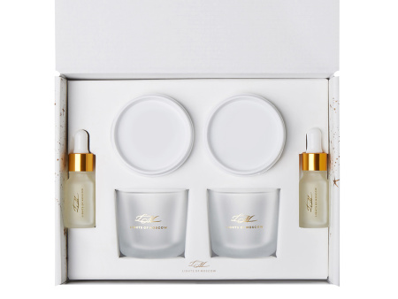 Набор для создания 2-х ароматических свечей: амбра и табак/маракуйя, сандал и пачули