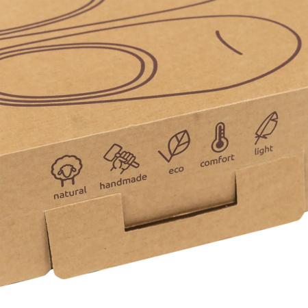 Домашние валенки Wild, серо-коричневые (натуральные), размер 38