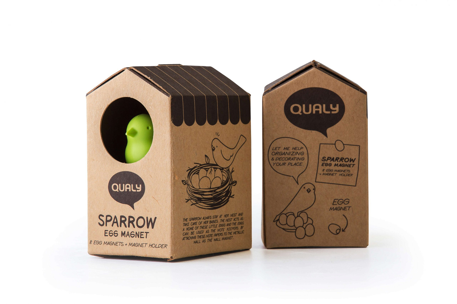 Набор магнитов Egg Sparrow, красный