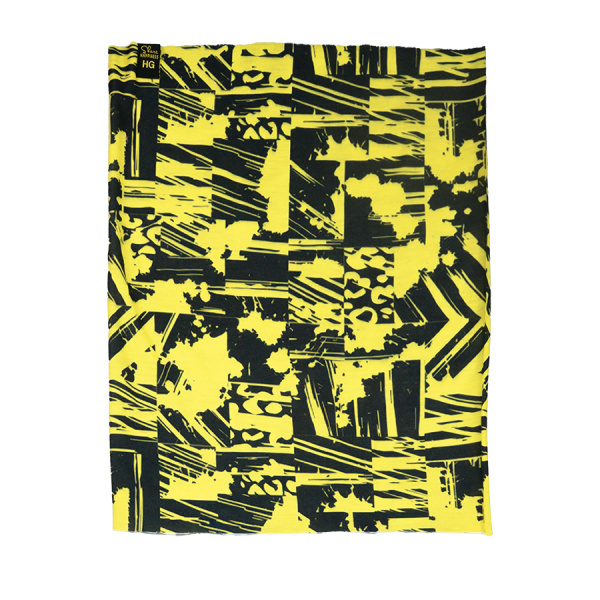 Образец снуд с  сублимационной печатью и жаккардовым логотипом CUSTOM MERCH, 100% полиэстер, 32*25 см