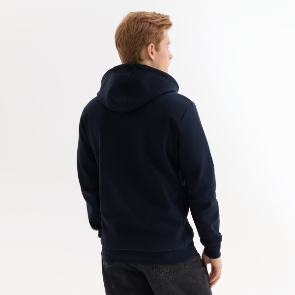 Толстовка на молнии с капюшоном MATEO темно-синяя, размер S/M