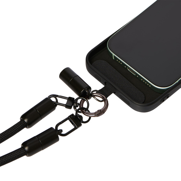 Кабель-ланьярд Voltrix, черный