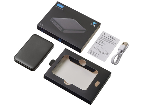 Внешний аккумулятор Simp, 5000 мАч, черный