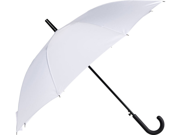 Зонт-трость Reviver с куполом из переработанного пластика, белый