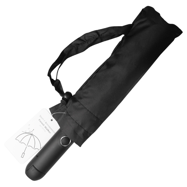Зонт складной автоматический Forest Walker с фонариком, чёрный