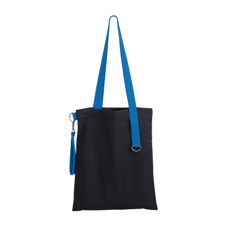 Шоппер Superbag black (чёрный с голубым)
