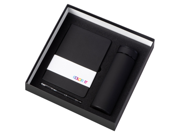 Подарочный набор Color it с блокнотом, металлической ручкой и термосом