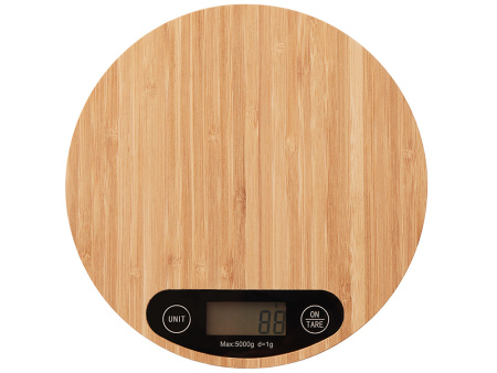Бамбуковые кухонные весы Scale, натуральный